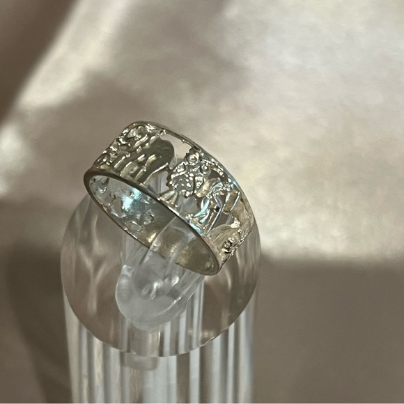 Sterling Silver 925 Good Luck Lucky‎ Charms Luck Symbol Ring Size 6.5 - Picture 15 of 16